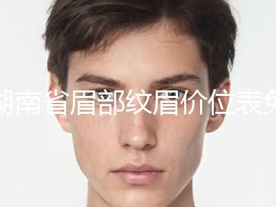 湖南省眉部纹眉价位表免费曝光(近6个月均价为：2804元)