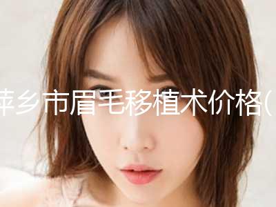 萍乡市眉毛移植术价格(收费标准)项目公示-萍乡市眉毛移植术费用要花多少